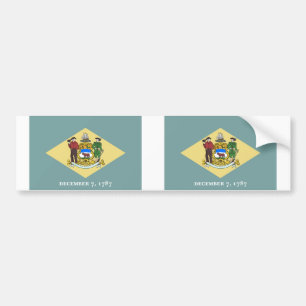 Delaware Statlig flagga Bildekal
