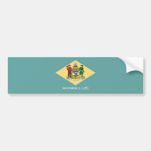 Delaware Statlig flagga Design Bildekal