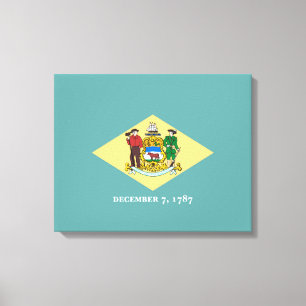 Delaware Statlig flagga Design Canvastryck
