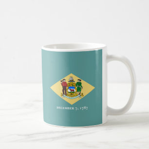 Delaware Statlig flagga Design Decor Kaffemugg