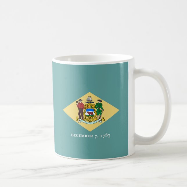 Delaware Statlig flagga Design Decor Kaffemugg (Höger)