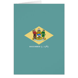 Delaware Statlig flagga Design Hälsningskort