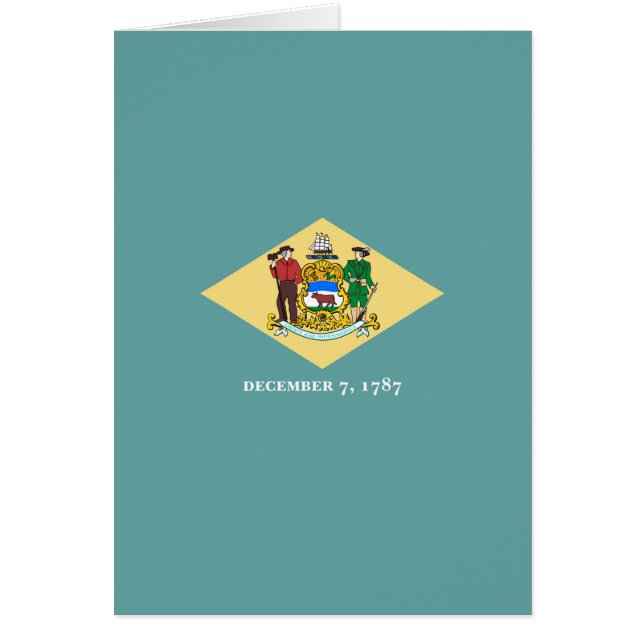 Delaware Statlig flagga Design Hälsningskort (Framsidan)