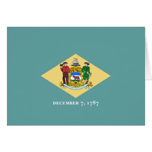 Delaware Statlig flagga Design Hälsningskort