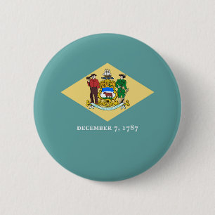 Delaware Statlig flagga Design Knapp