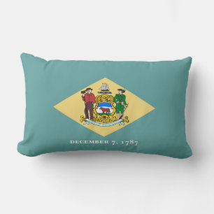 Delaware Statlig flagga Design Lumbarkudde
