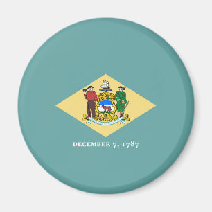 Delaware Statlig flagga Design Magnet