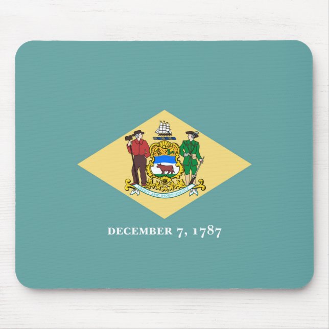 Delaware Statlig flagga Design Musmatta (Framsidan)