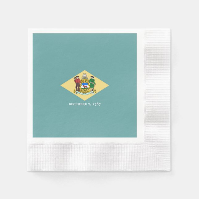 Delaware Statlig flagga Design Pappersservett (Framsidan)