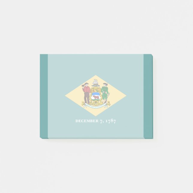 Delaware Statlig flagga Design Post-it Block (Framsida)