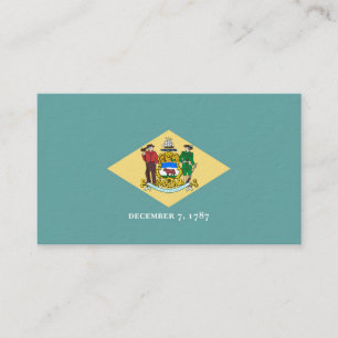 Delaware Statlig flagga Design Visitkort
