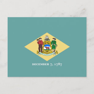 Delaware Statlig flagga Design Vykort