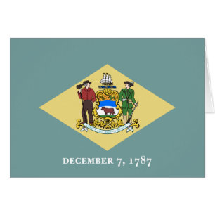 Delaware Statlig flagga Hälsningskort