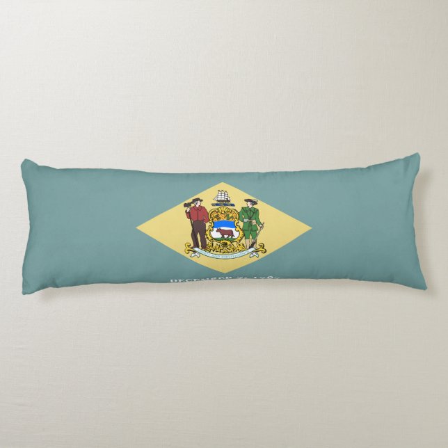 Delaware Statlig flagga Kroppskudde (Baksidan)