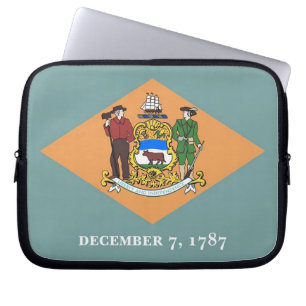 Delaware Statlig flagga Laptop sleeve
