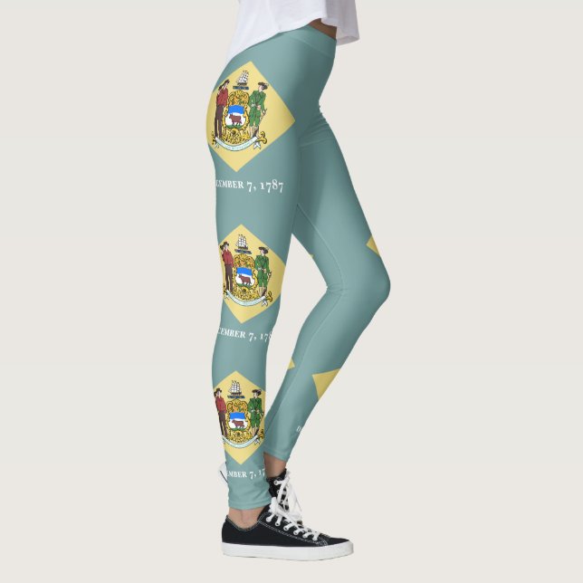 Delaware Statlig flagga Leggings (Höger)