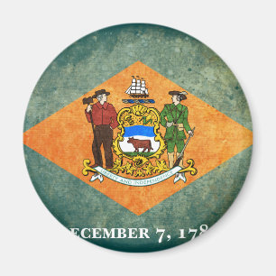 Delaware Statlig flagga Magnet