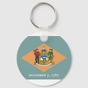 Delaware statlig flagga nyckelring
