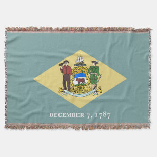 Delaware Statlig flagga Print Patriotic Filt