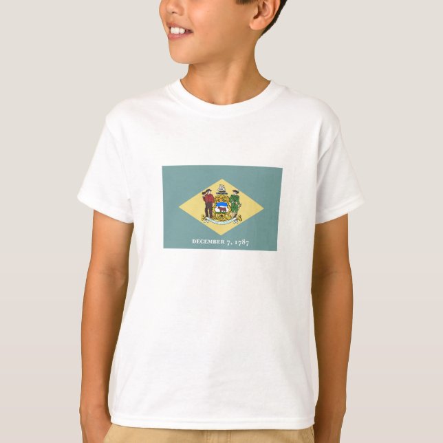 Delaware Statlig flagga T Shirt (Framsida)