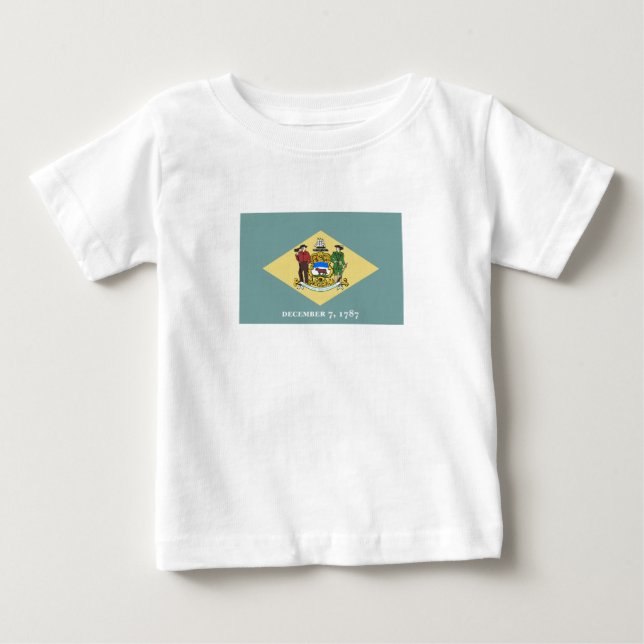 Delaware Statlig flagga T Shirt (Framsida)