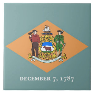 Delaware Statlig flagga Tile Kakelplatta