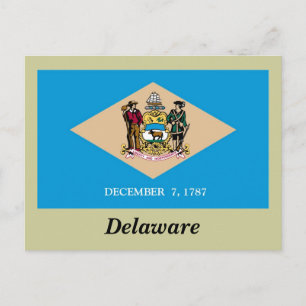 Delaware Statlig flagga Vykort