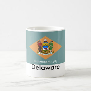Delaware statlig flaggamugg kaffemugg