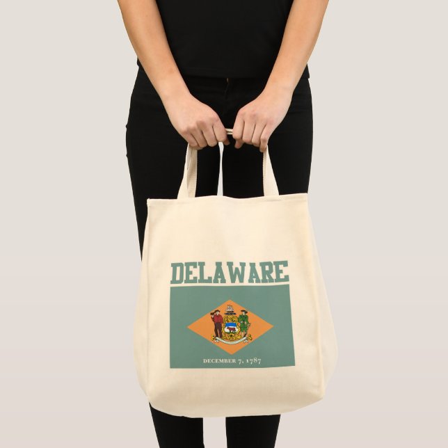 Delaware statlig flaggatote bags tygkasse (Framsida (produkt))