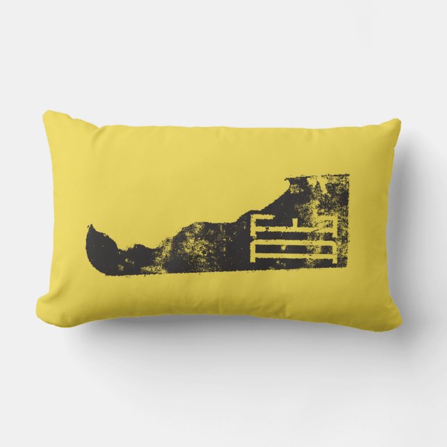 Delaware statlig karta använd DE dekorativ kudde (Framsida)