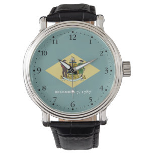Delaware statsflagga armbandsur
