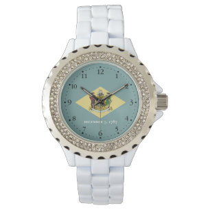 Delaware statsflagga armbandsur