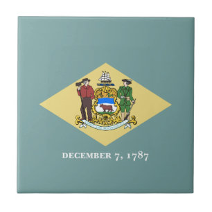 Delaware statsflagga kakelplatta