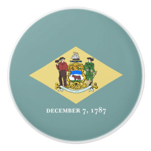 Delaware statsflagga knopp