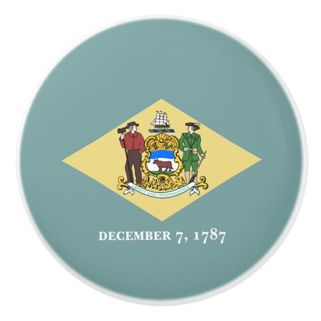 Delaware statsflagga knopp (Framsidan)