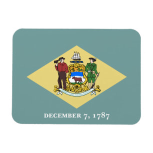 Delaware statsflagga magnet