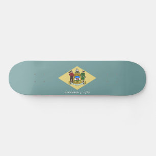 Delaware statsflagga mini skateboard bräda 18,5 cm