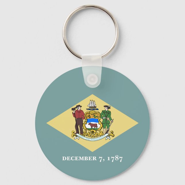 Delaware statsflagga nyckelring (Framsida)
