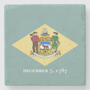 Delaware statsflagga stenunderlägg