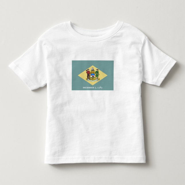 Delaware statsflagga t shirt (Framsida)