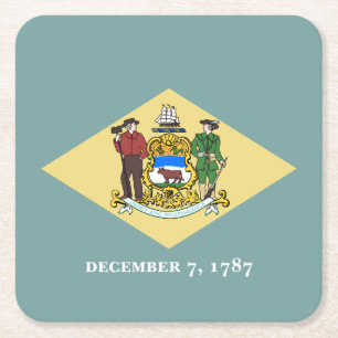 Delaware statsflagga underlägg papper kvadrat