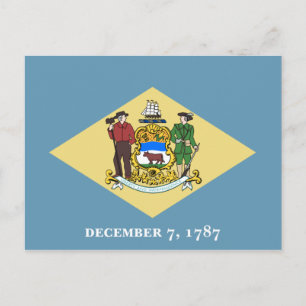 Delaware statsflagga vykort