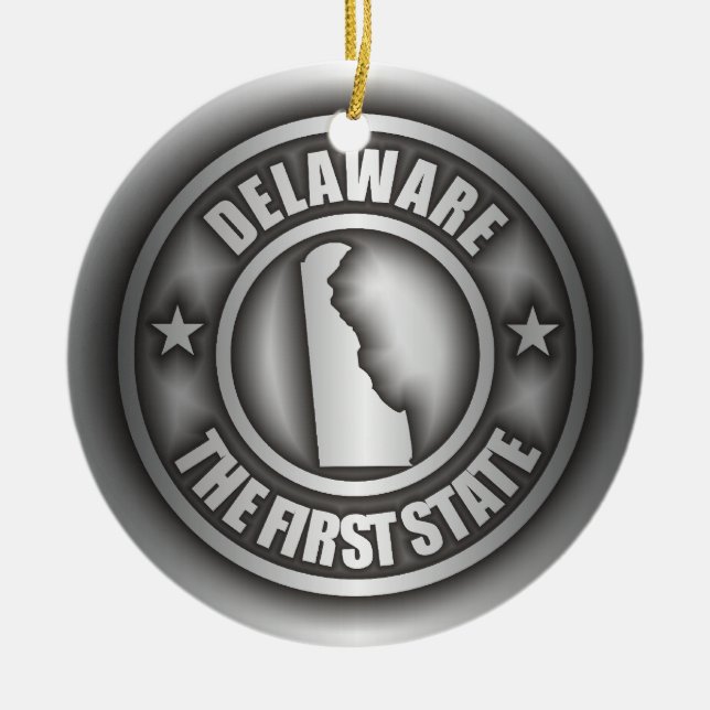 "Delaware Steel" Decorative Ornaments Julgransprydnad Keramik (Framsidan)