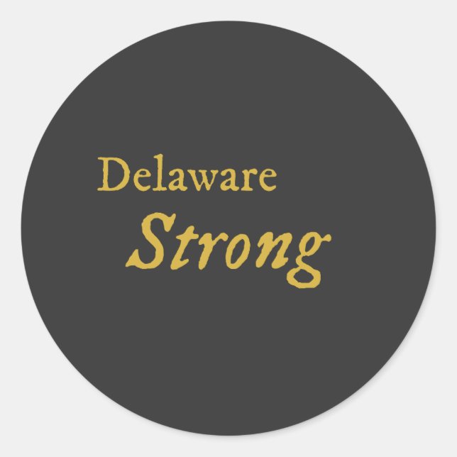 Delaware Strong Runt Klistermärke (Framsida)
