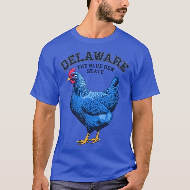 Delaware the Blue Hen State-offert T Shirt (Framsida)
