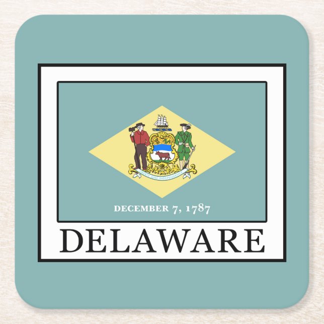 Delaware Underlägg Papper Kvadrat (Framsidan)