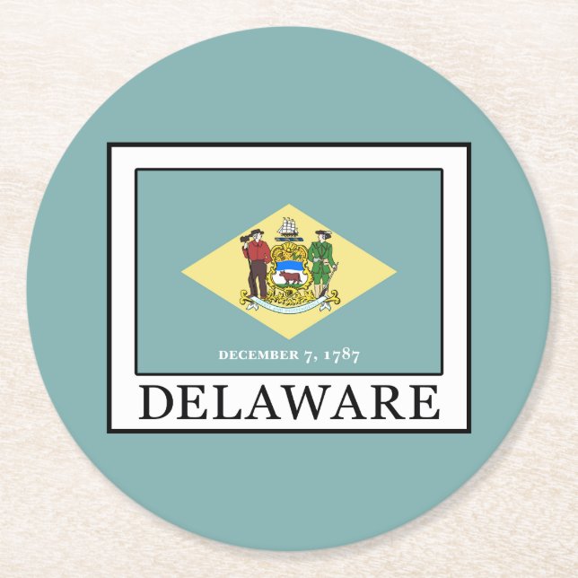 Delaware Underlägg Papper Rund (Framsidan)