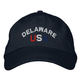 Delaware USA Embroiderade Navy Hat Broderad Keps
