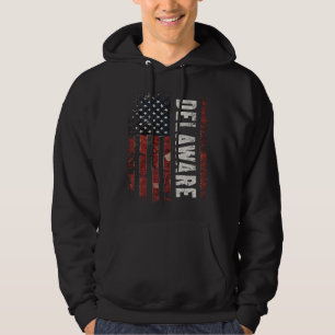 Delaware USA flagga Hoodie