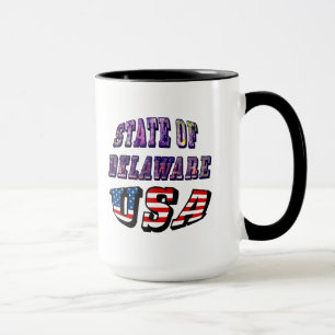 Delaware USA Photo & Flagga Text Mugg
